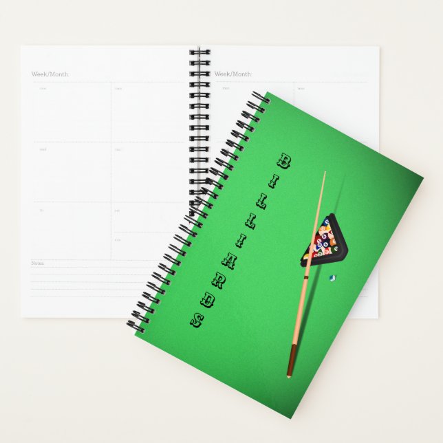 Pool Table Cue Stick and Balls Planner (Display)