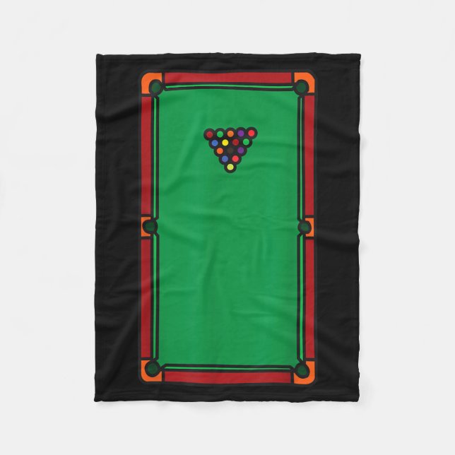Pool Table Funny Lazy Easy Last Minute Halloween Fleece Blanket (Front)