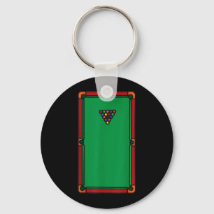 Pool Table Funny Lazy Easy Last Minute Halloween Key Ring