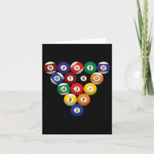 Pool Table Funny Pool Player Billiards Halloween C Card