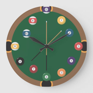 Pool Table  Large Clock