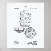 Pool Table Pocket 1916 Patent Art - White Paper