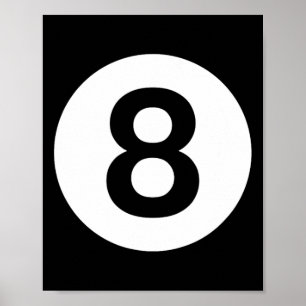 Pool Table With 8 Poster