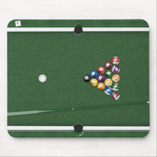 Pool Table with Balls Mouse Mat