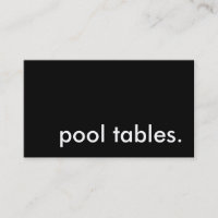 pool tables.