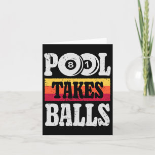 Pool Takes Funny Billiards Player 8 Ball Gifts Vin Card