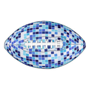 Pool Tiles, Blue Mosaic Tiles, Geometric Pattern American Football