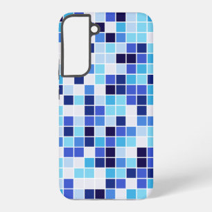 Pool Tiles, Blue Mosaic Tiles, Geometric Pattern Samsung Galaxy Case