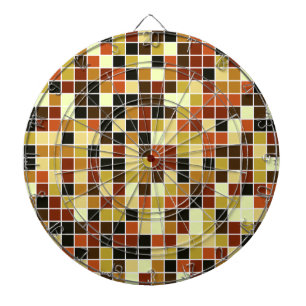 Pool Tiles, Brown Mosaic Tiles, Geometric Pattern Dartboard