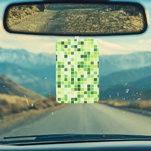 Pool Tiles, Green Mosaic Tiles, Geometric Pattern Car Air Freshener