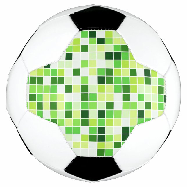 Pool Tiles, Green Mosaic Tiles, Geometric Pattern Football (Front)