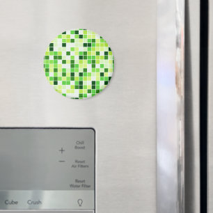 Pool Tiles, Green Mosaic Tiles, Geometric Pattern Magnet