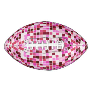 Pool Tiles, Pink Mosaic Tiles, Geometric Pattern American Football