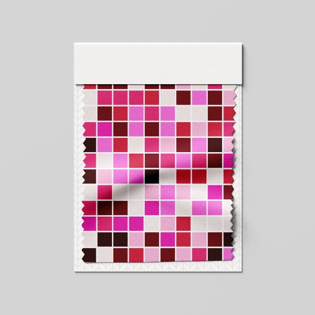 Pool Tiles, Pink Mosaic Tiles, Geometric Pattern Fabric (Creator Uploaded)