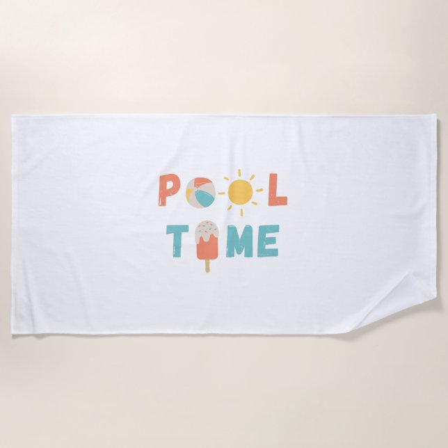 pool time. Beach Towels (Front)