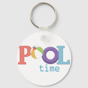 Pool Time Key Ring
