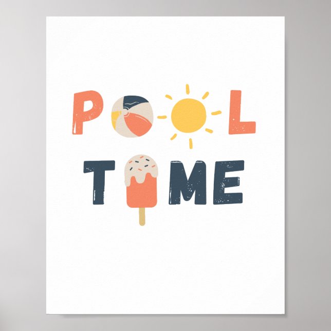 pool time. Poster & Prints (Front)