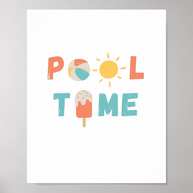 pool time. Poster & Prints (Front)