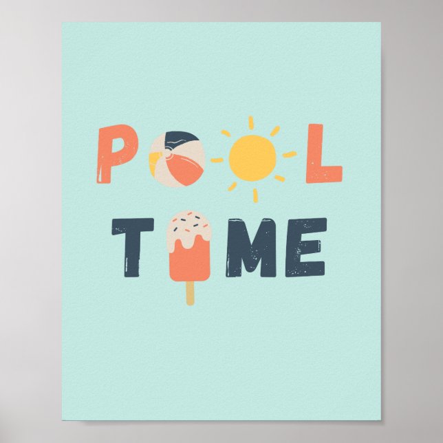 pool time. Poster & Prints (Front)