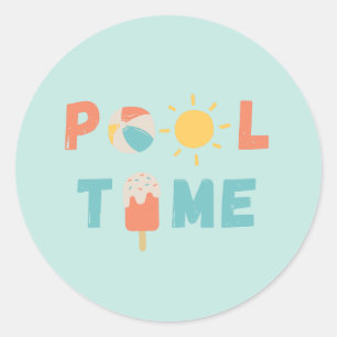 pool time. Stickers & Labels