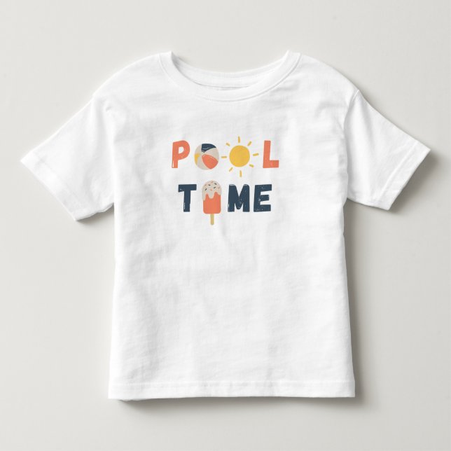 pool time. Toddler T-Shirt & Tops (Front)