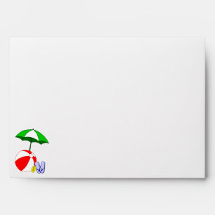 Pool Toys Blue Lined Custom Envelope