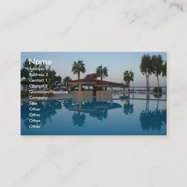 Pool View Business Card (Front)