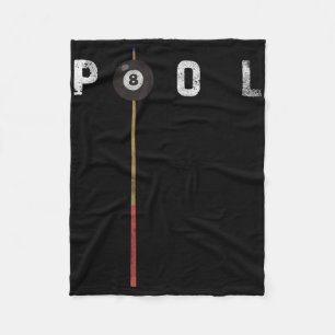 Pool Vintage Billiards Pool Player Funny Billiards Fleece Blanket