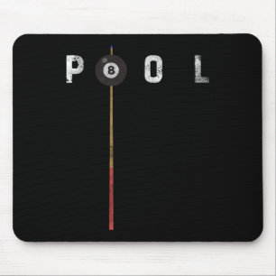 Pool Vintage Billiards Pool Player Funny Billiards Mouse Mat