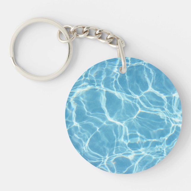 Pool Water Acrylic Keychain (Front)