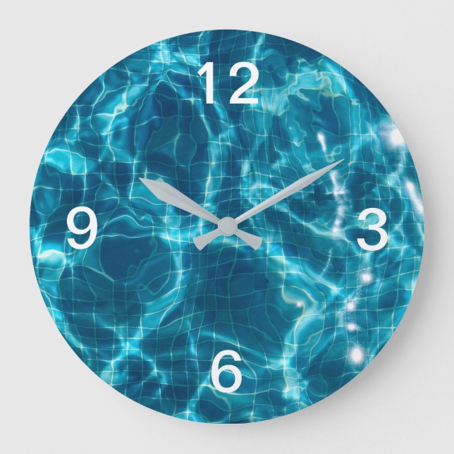 Pool Water Acrylic Wall Clock (Front)
