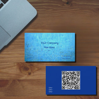 Pool Water add QR Business Card