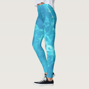 Pool Water Fun Blue Leggings