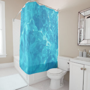 Pool Water Fun Blue Shower Curtain