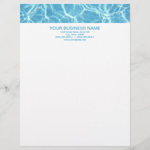 Pool Water Letterhead