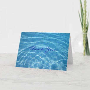 pool water Thank You Note Card