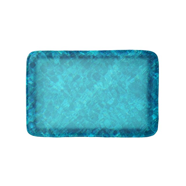 Pool Water with Border Bath Mat (Front)