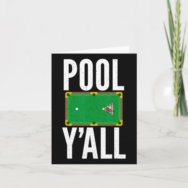 Pool Y All Pool Billiards  Card (Front)