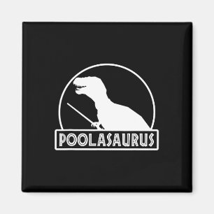 Poolasaurus Billiard Player Dinosaur Snooker Eight Magnet