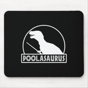 Poolasaurus Billiard Player Dinosaur Snooker Eight Mouse Mat