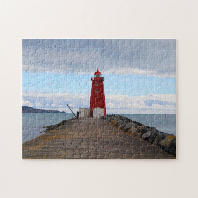 Poolbeg Lighthouse Dublin. Jigsaw Puzzle (Horizontal)
