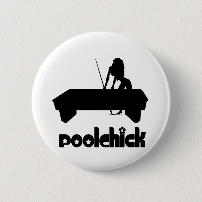 PoolChick Logo 6 Cm Round Badge (Front)