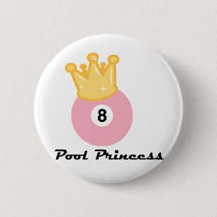 PoolChick Pool Princess 6 Cm Round Badge