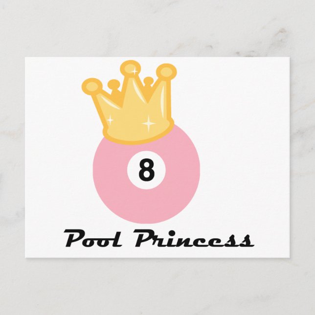 PoolChick Pool Princess Postcard (Front)