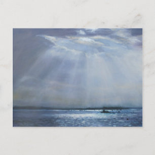Poole Harbour Oil Painting Postcard
