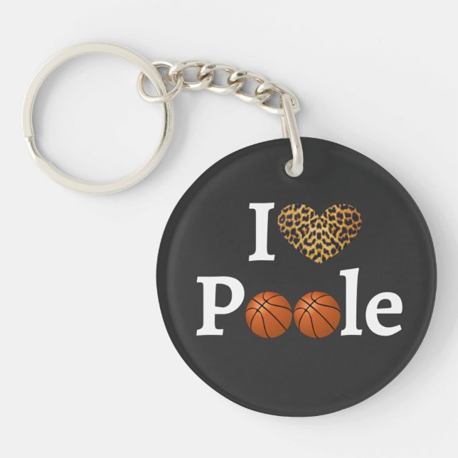 Poole Party Cheetah Pattern, Acrylic Keychain (Front)