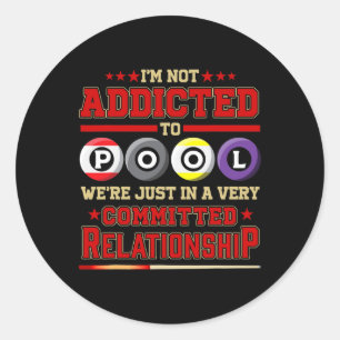 Poolhall Pool Player Billiards Pool Hall For Billi Classic Round Sticker