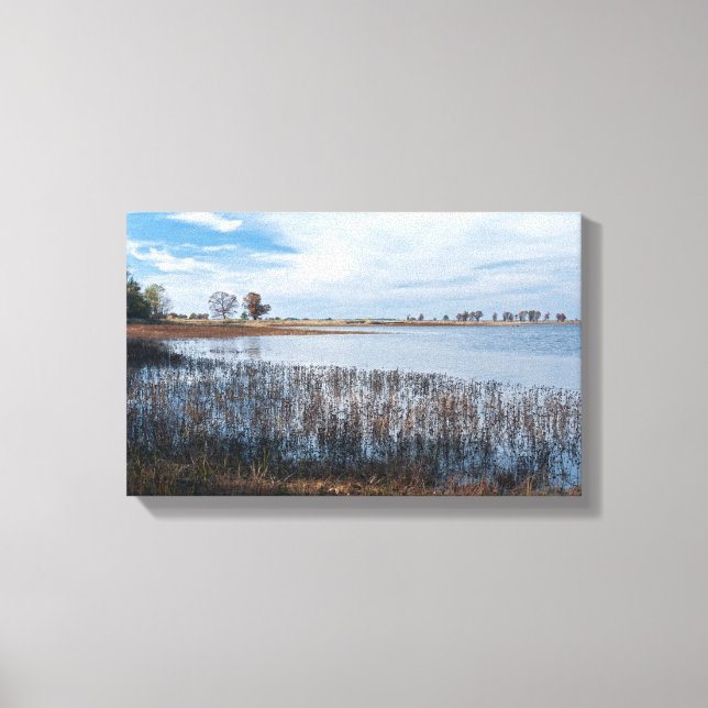 pools and marshes at necedah canvas print (Front)