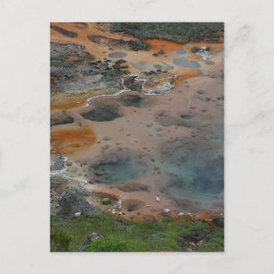Pools Yellowstone Hydrothermal Colours Artists Pai Postcard