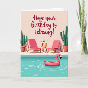 Poolside Birthday Card